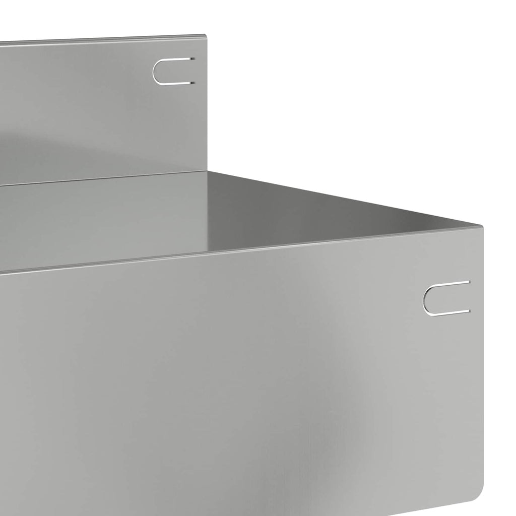 vidaXL Krawężnik do trawnika 20 pcs 100 x 10 x 8 cm Stal srebrny