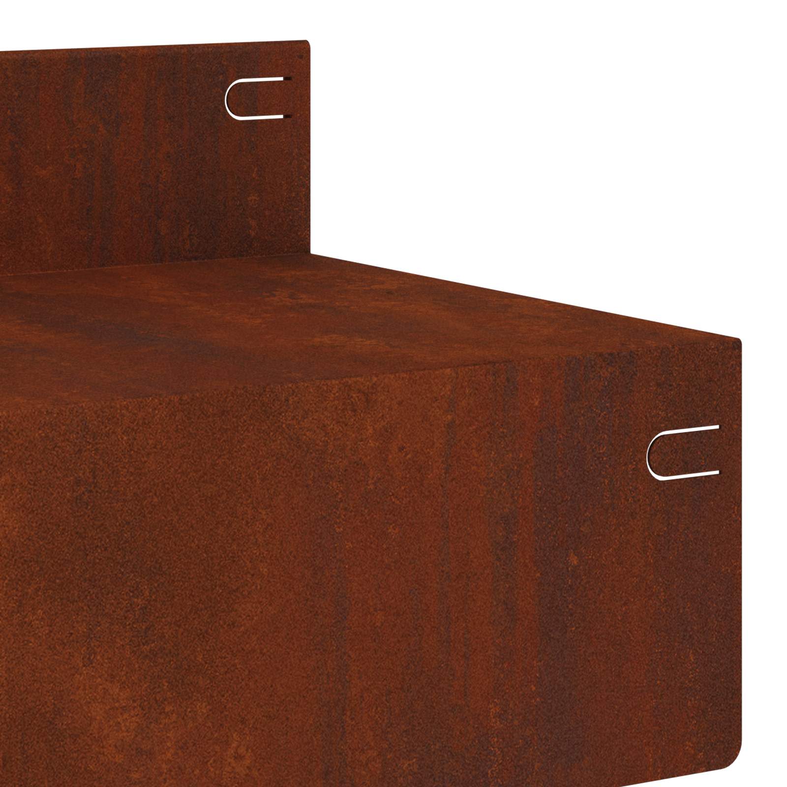 vidaXL Krawężnik do trawnika 10 pcs 100 x 10 x 8 cm Stal Rdzawy