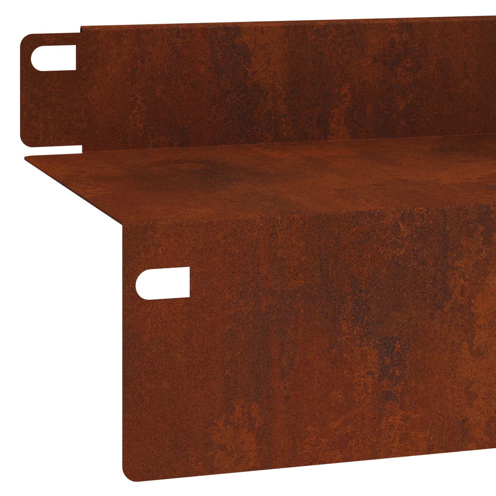 vidaXL Krawężnik do trawnika 10 pcs 100 x 10 x 8 cm Stal Rdzawy