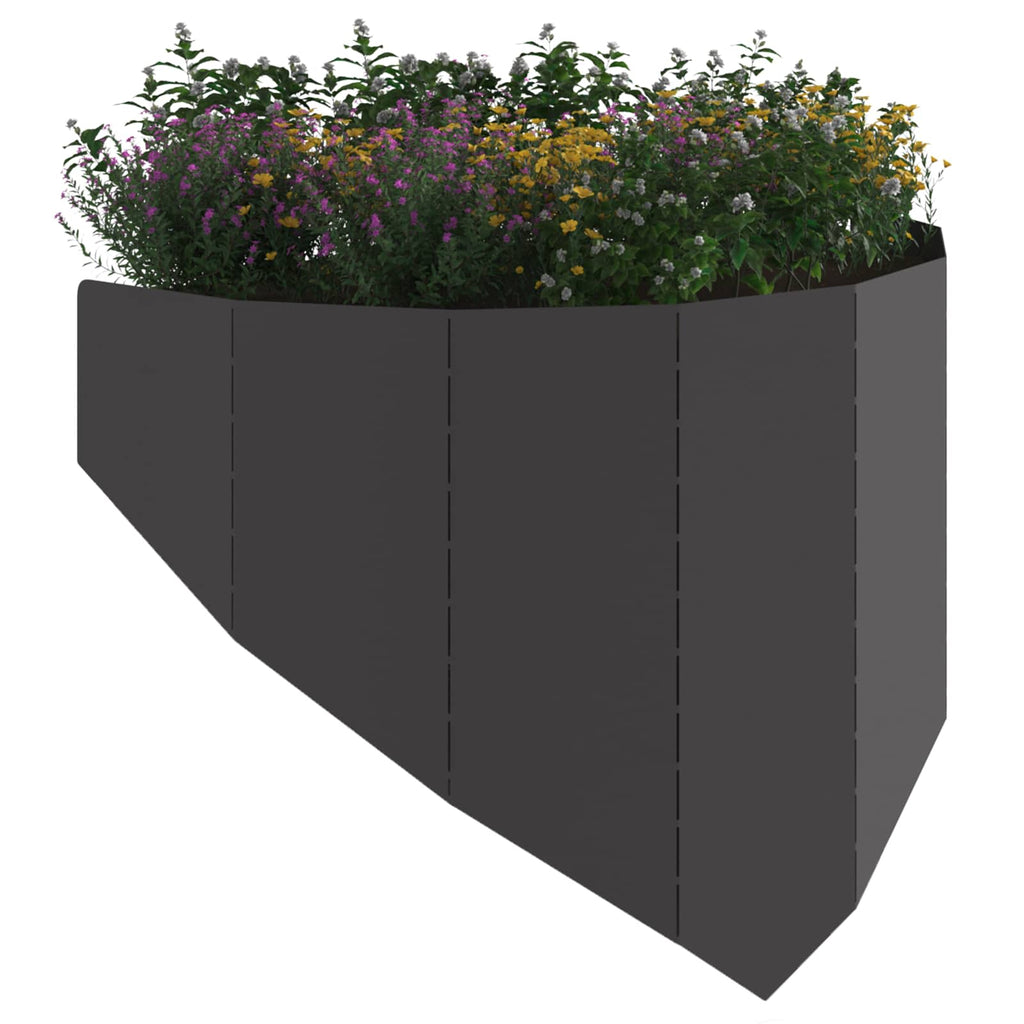 vidaXL Krawężnik do trawnika 100 x 45 cm Stal Czarny