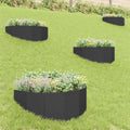 vidaXL Krawężnik do trawnika 4 szt. 100 x 45 cm Stal Czarny