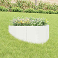 vidaXL Krawężnik do trawnika 100 x 45 cm Stal Biały