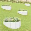 vidaXL Krawężnik do trawnika 4 szt. 100 x 45 cm Stal Biały