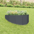 vidaXL Krawężnik do trawnika 100 x 45 cm Stal antracytowy
