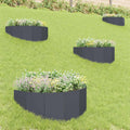 vidaXL Krawężnik do trawnika 4 szt. 100 x 45 cm Stal antracytowy