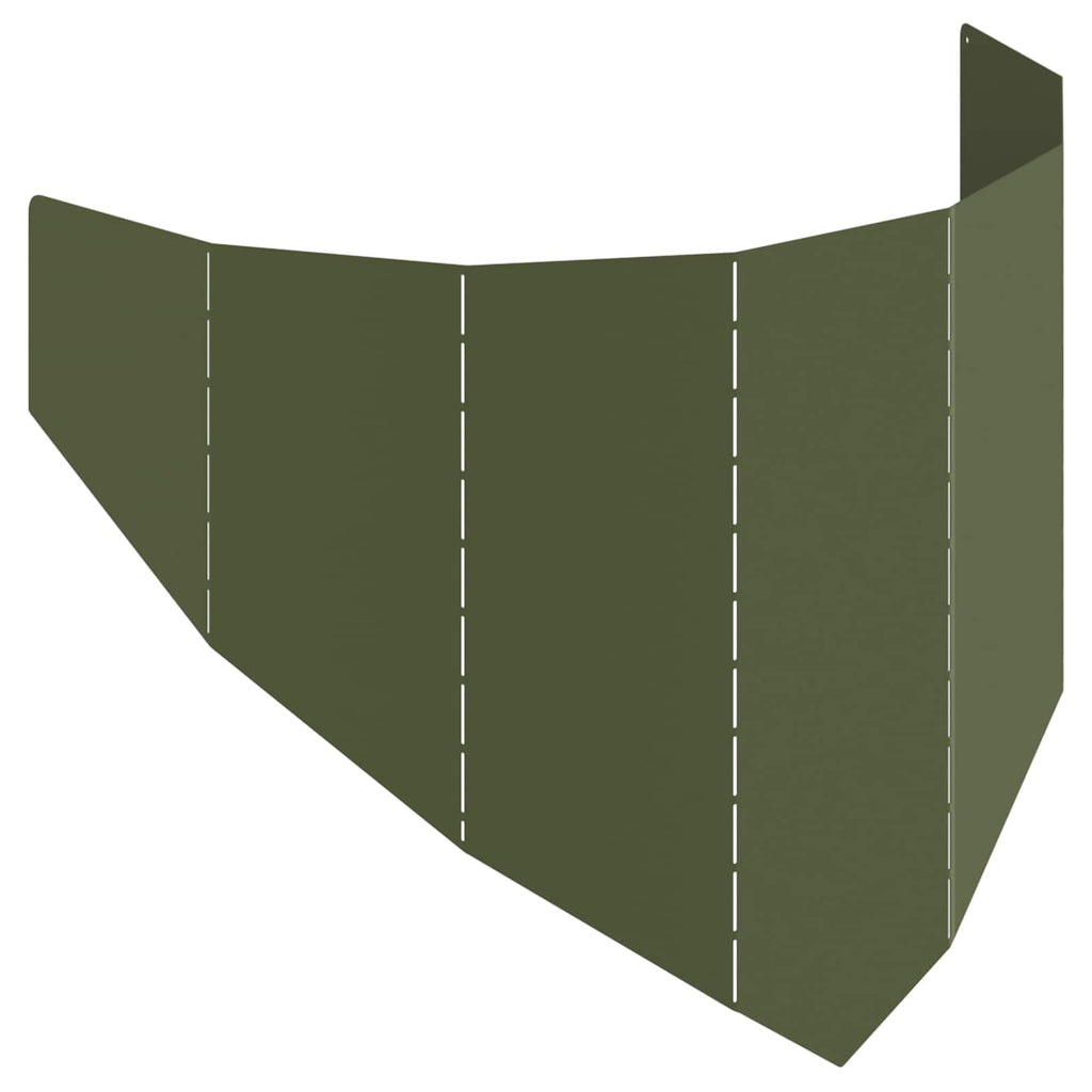 vidaXL Krawężnik do trawnika 100 x 45 cm Stal Oliwkowy zielony