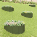 vidaXL Krawężnik do trawnika 4 szt. 100 x 45 cm Stal Oliwkowy zielony