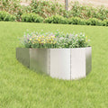 vidaXL Krawężnik do trawnika 100 x 45 cm Stal srebrny