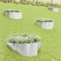 vidaXL Krawężnik do trawnika 4 szt. 100 x 45 cm Stal srebrny