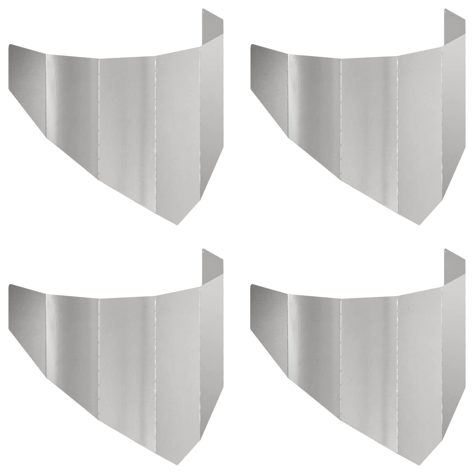 vidaXL Krawężnik do trawnika 4 szt. 100 x 45 cm Stal srebrny