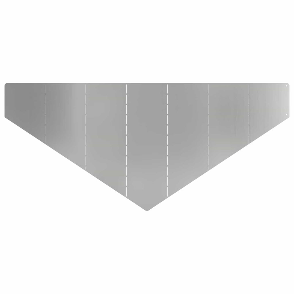 vidaXL Krawężnik do trawnika 4 szt. 100 x 45 cm Stal srebrny