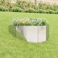 vidaXL Krawężnik do trawnika 100 x 45 cm Stal srebrny