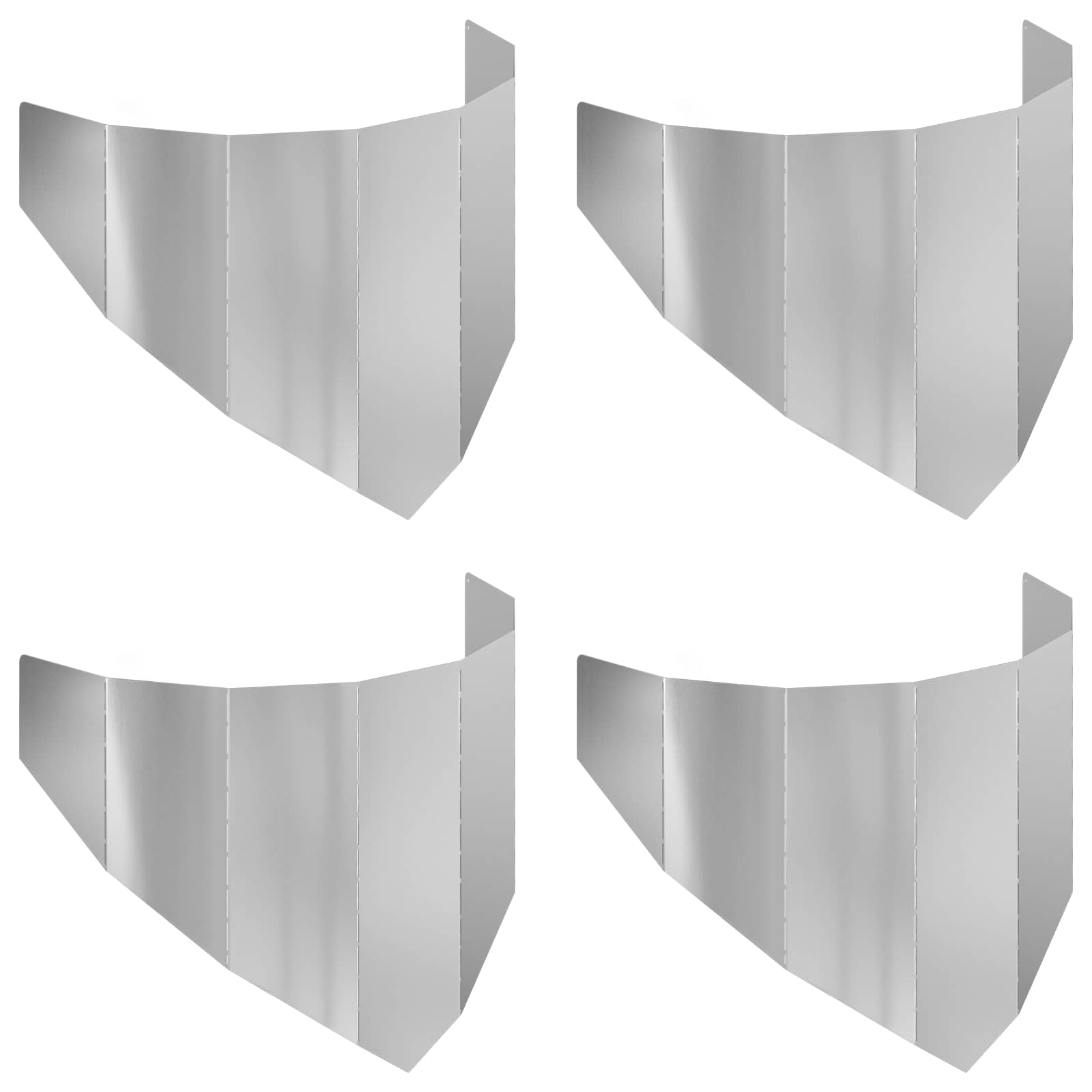 vidaXL Krawężnik do trawnika 4 pcs 100 x 45 cm Stal srebrny