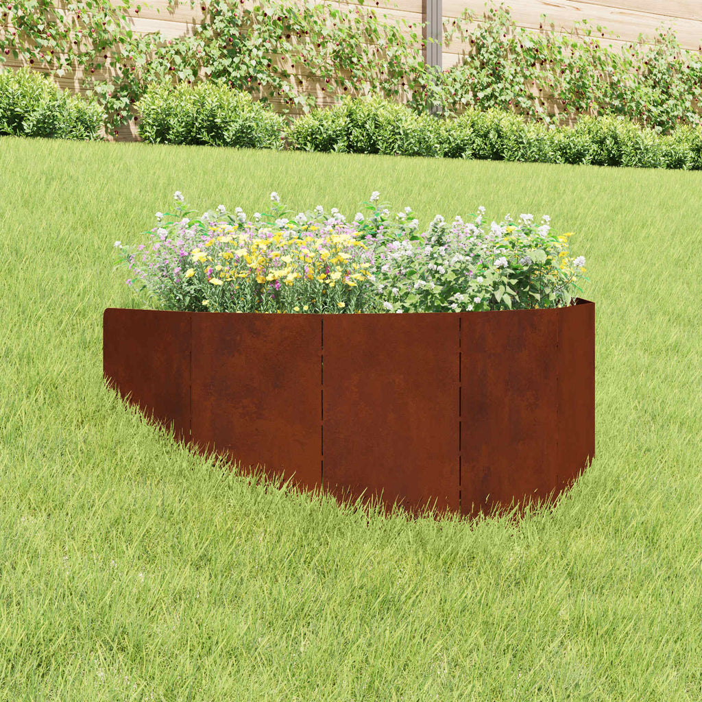 vidaXL Krawężnik do trawnika 100 x 45 cm Stal Rdzawy