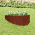vidaXL Krawężnik do trawnika 100 x 45 cm Stal Rdzawy