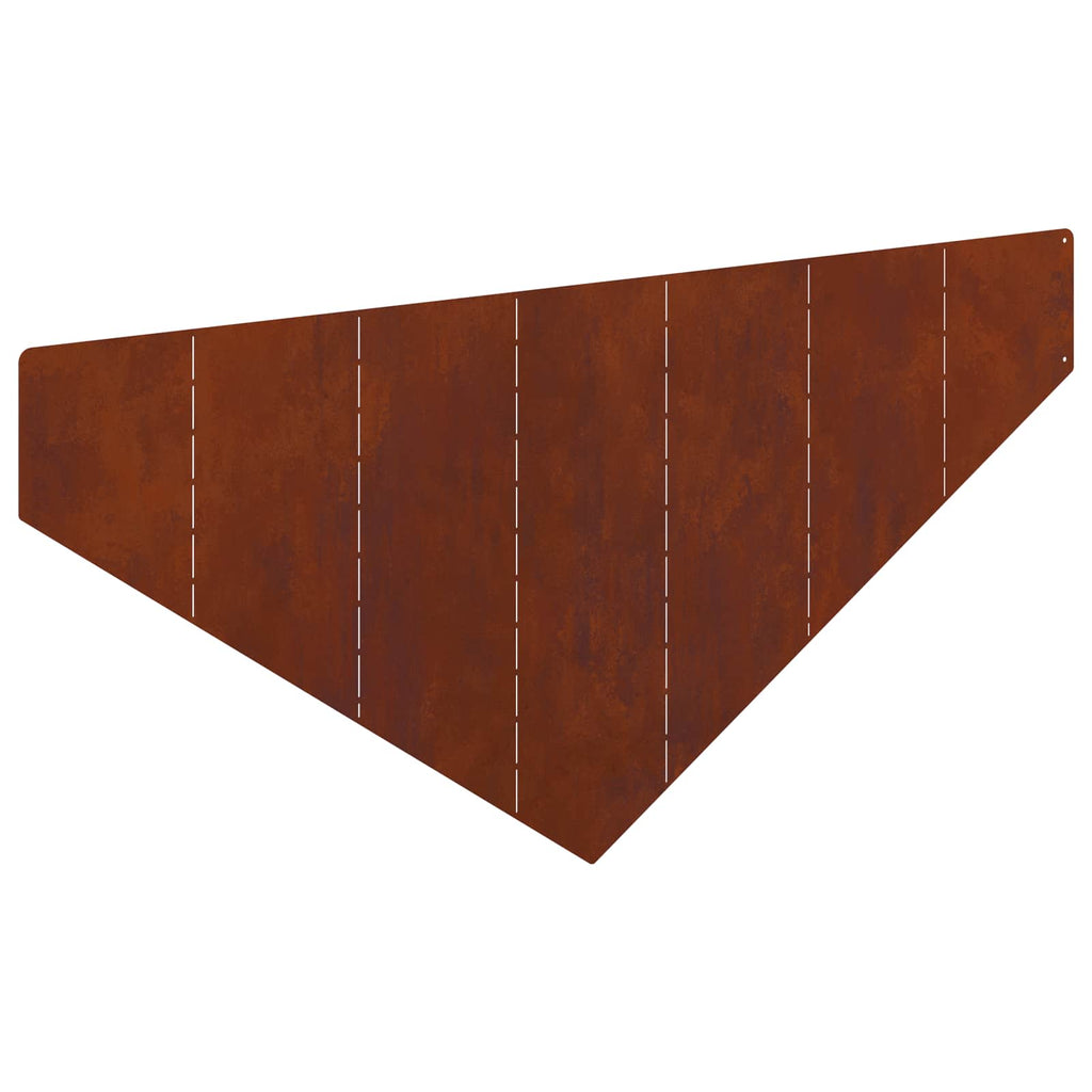 vidaXL Krawężnik do trawnika 100 x 45 cm Stal Rdzawy