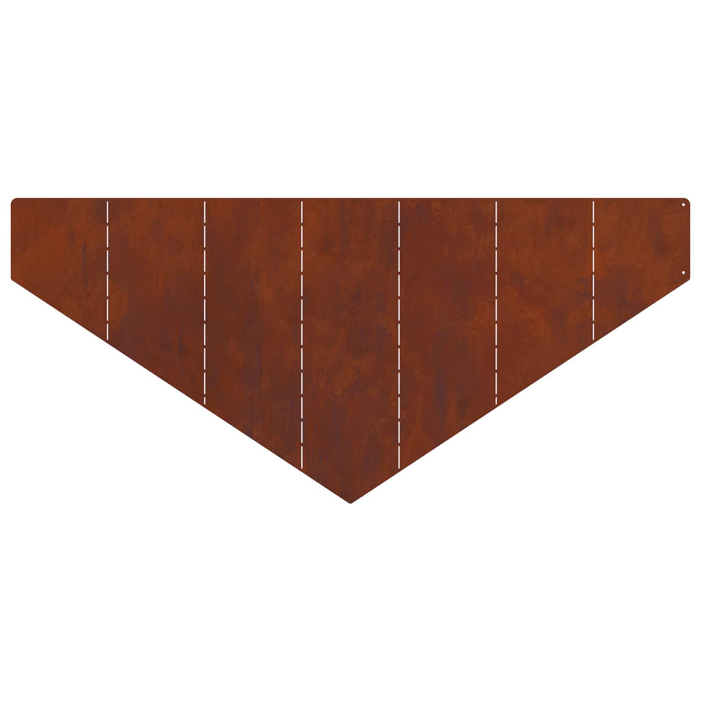 vidaXL Krawężnik do trawnika 100 x 45 cm Stal Rdzawy