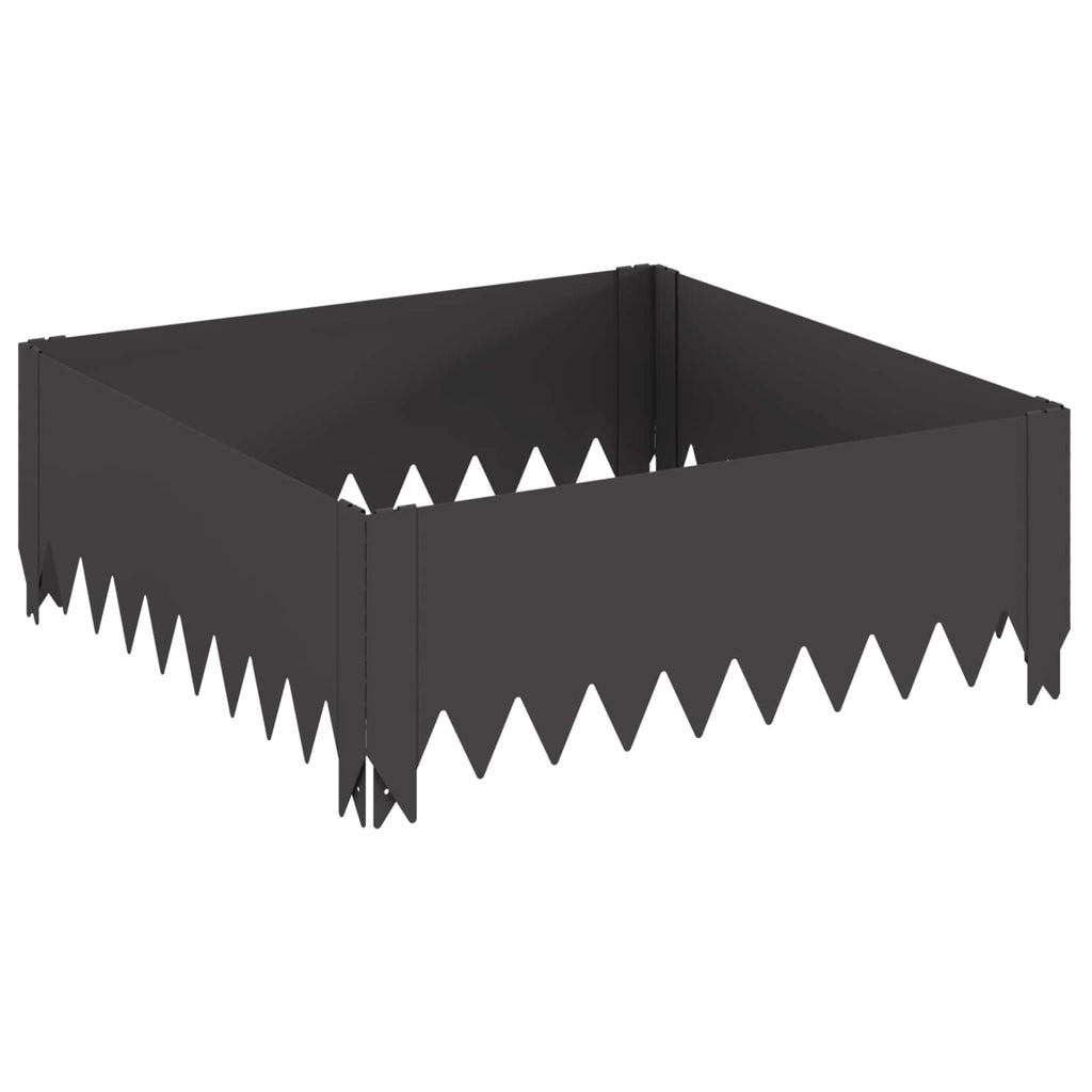 vidaXL Krawężnik do trawnika 60 x 60 x 20 cm Stal Czarny