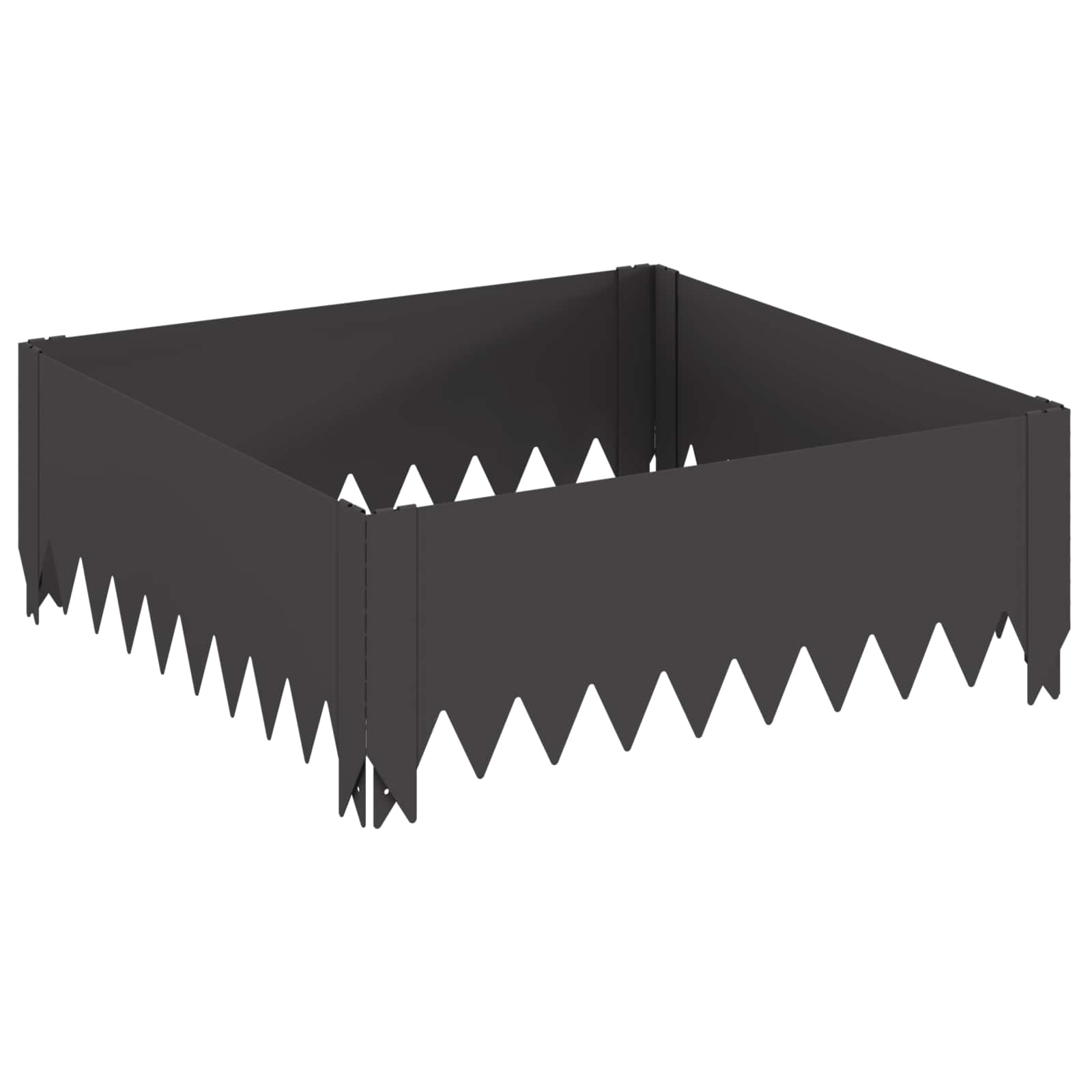 vidaXL Krawężnik do trawnika 60 x 60 x 20 cm Stal Czarny