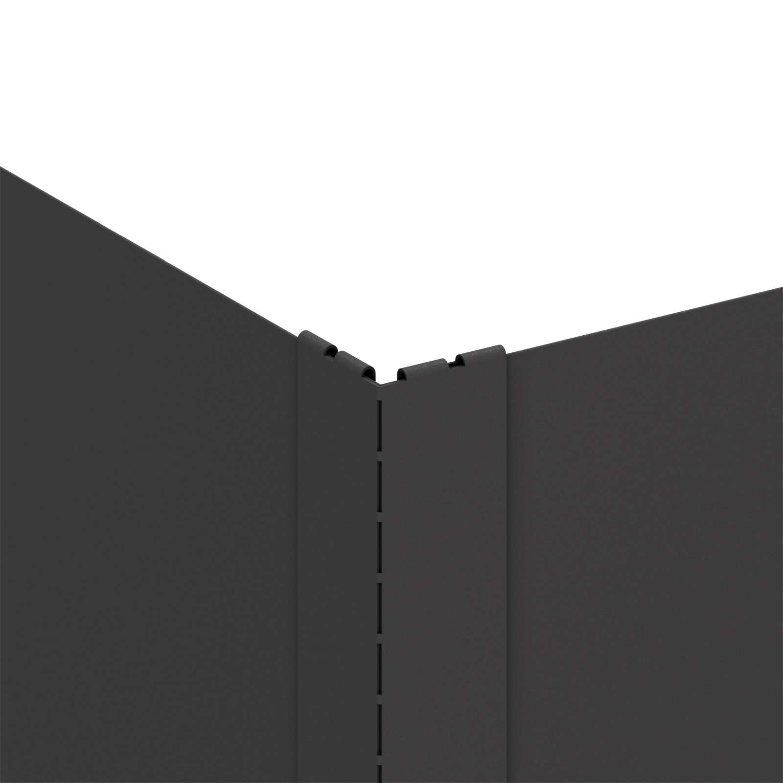 vidaXL Krawężnik do trawnika 4 pcs 60 x 60 x 20 cm Stal Czarny