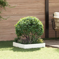 vidaXL Krawężnik do trawnika 60 x 60 x 20 cm Stal Biały