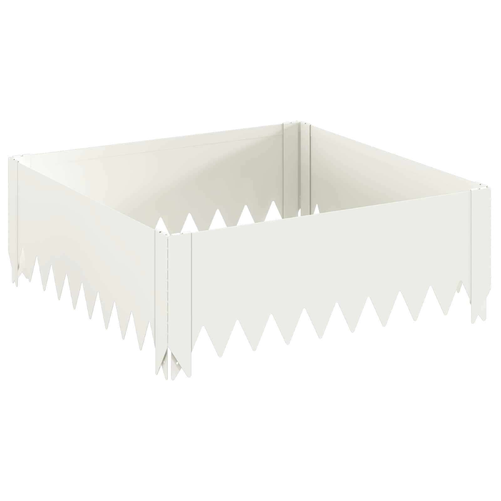 vidaXL Krawężnik do trawnika 60 x 60 x 20 cm Stal Biały