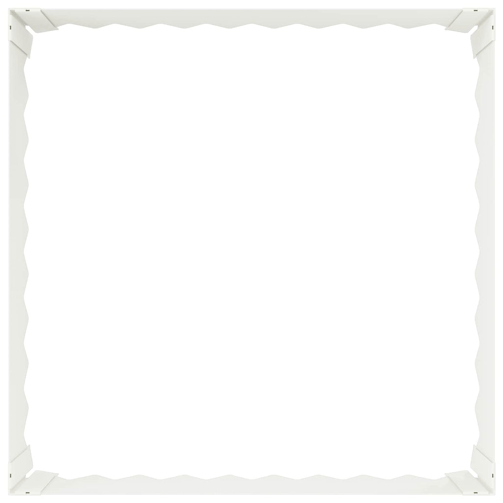 vidaXL Krawężnik do trawnika 60 x 60 x 20 cm Stal Biały