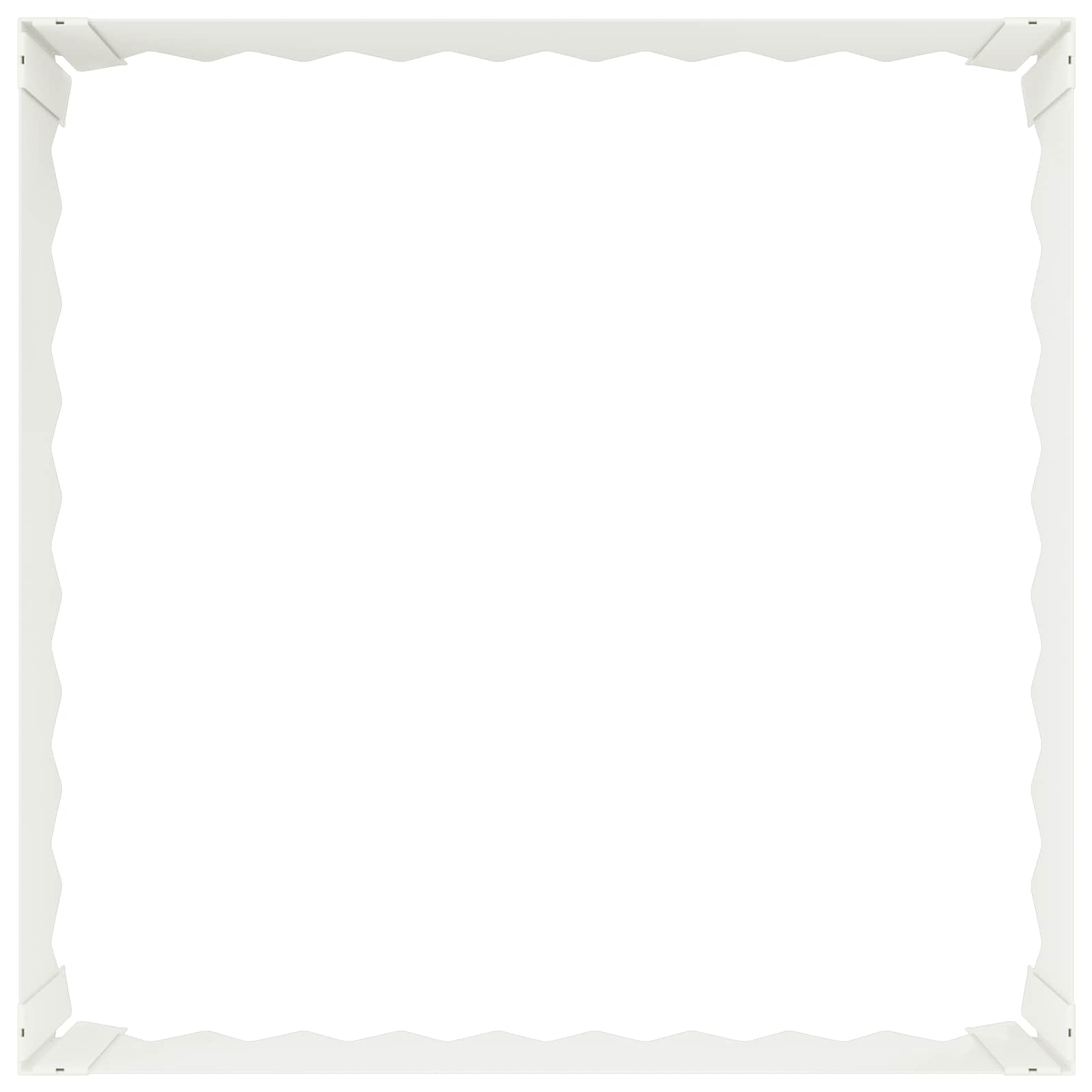 vidaXL Krawężnik do trawnika 4 szt. 60 x 60 x 20 cm Stal Biały