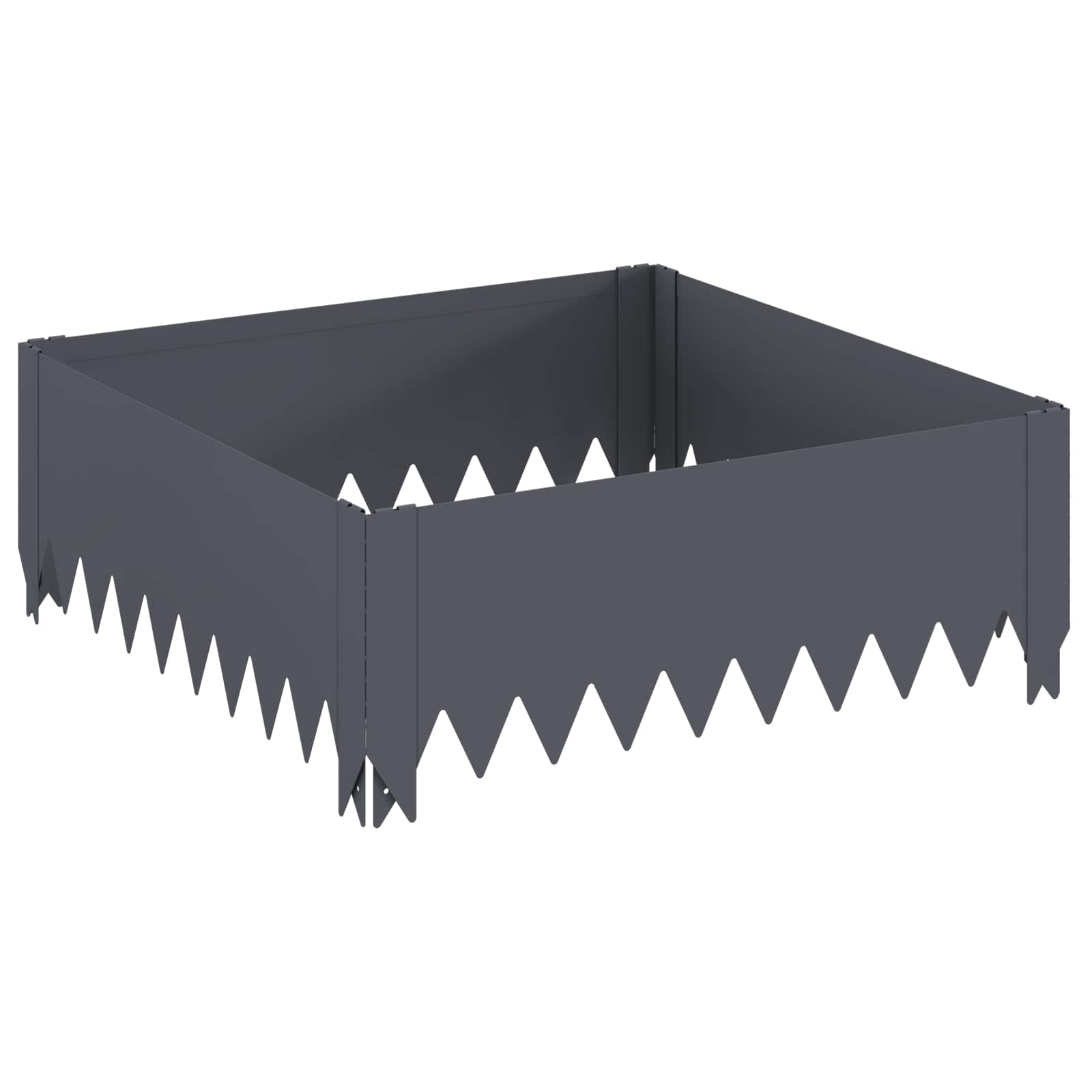 vidaXL Krawężnik do trawnika 60 x 60 x 20 cm Stal antracytowy