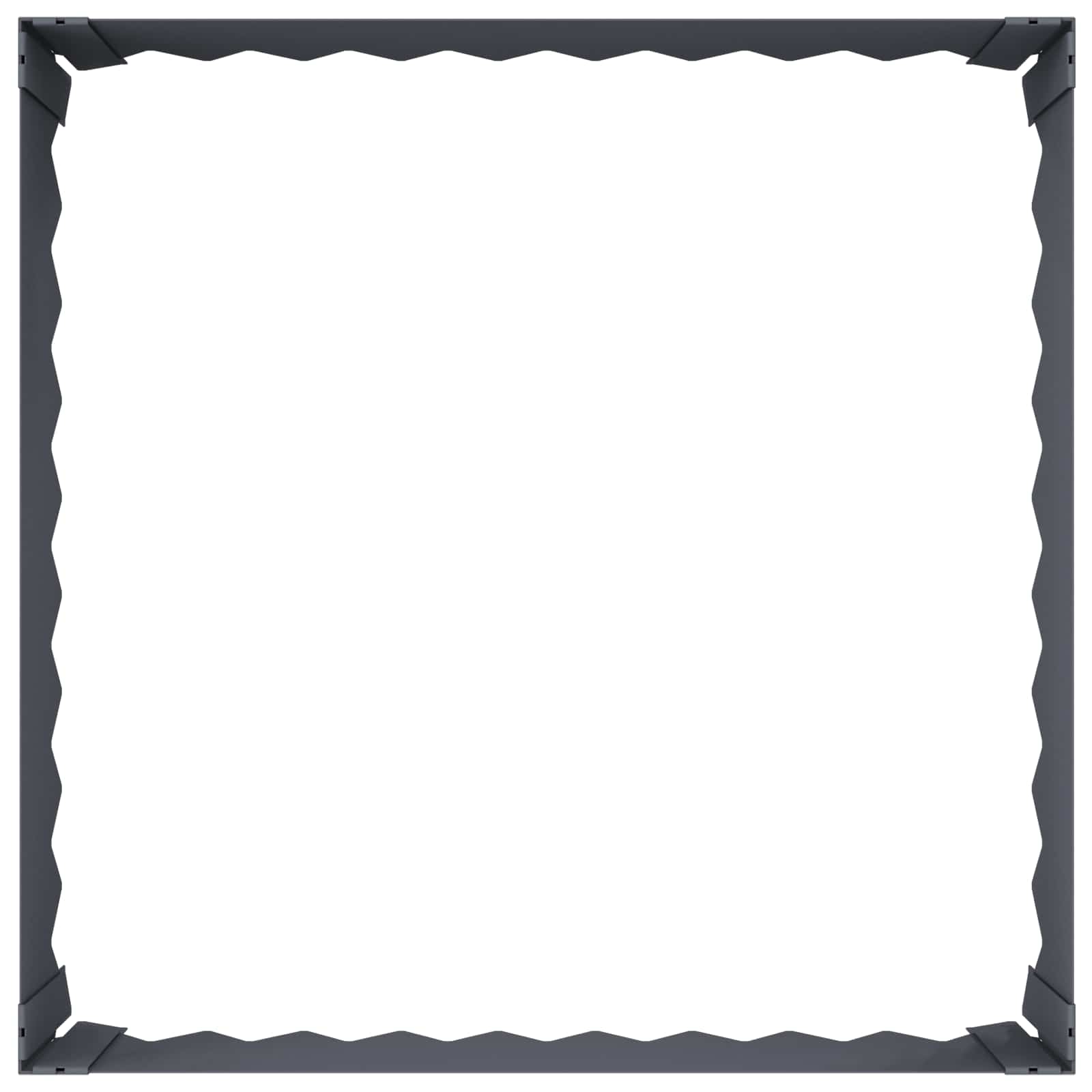 vidaXL Krawężnik do trawnika 60 x 60 x 20 cm Stal antracytowy