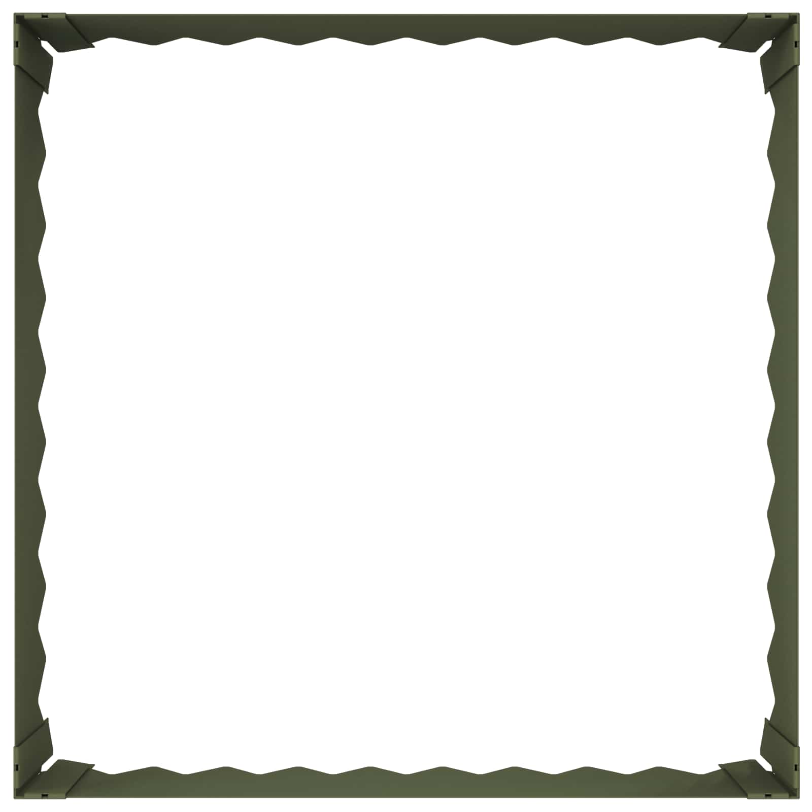 vidaXL Krawężnik do trawnika 60 x 60 x 20 cm Stal Oliwkowy zielony