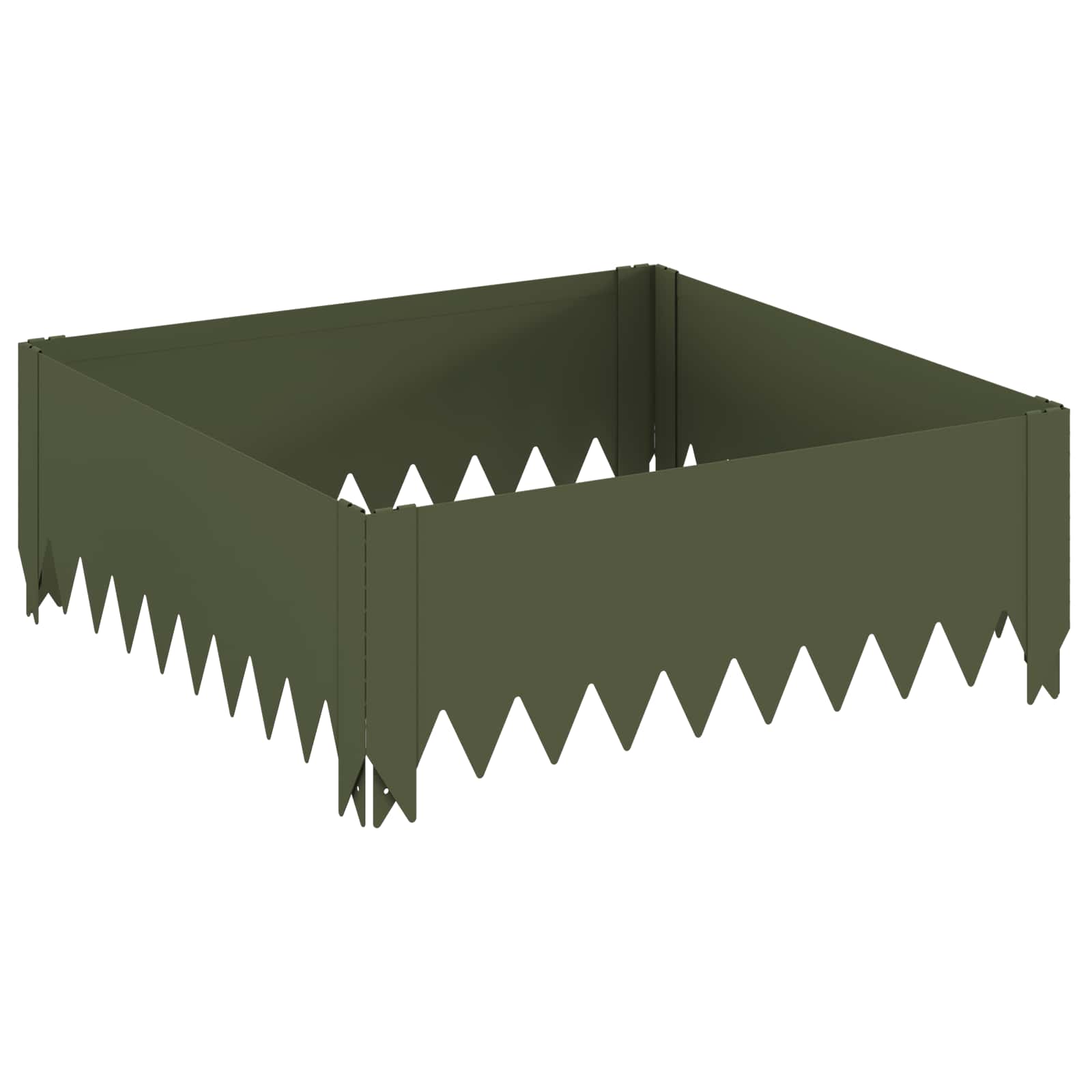vidaXL Krawężnik do trawnika 4 szt. 60 x 60 x 20 cm Stal