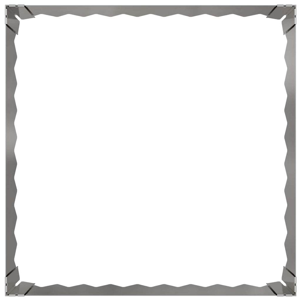 vidaXL Krawężnik do trawnika 60 x 60 x 20 cm Stal srebrny