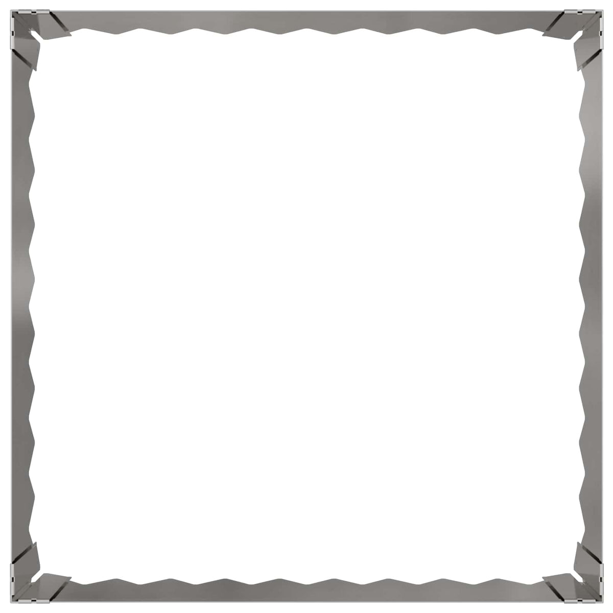 vidaXL Krawężnik do trawnika 4 szt. 60 x 60 x 20 cm Stal srebrny