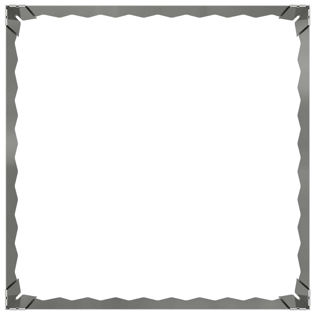 vidaXL Krawężnik do trawnika 4 pcs 60 x 60 x 20 cm Stal srebrny