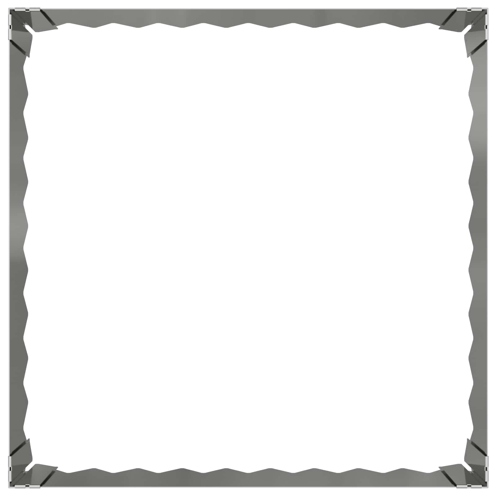 vidaXL Krawężnik do trawnika 4 pcs 60 x 60 x 20 cm Stal srebrny