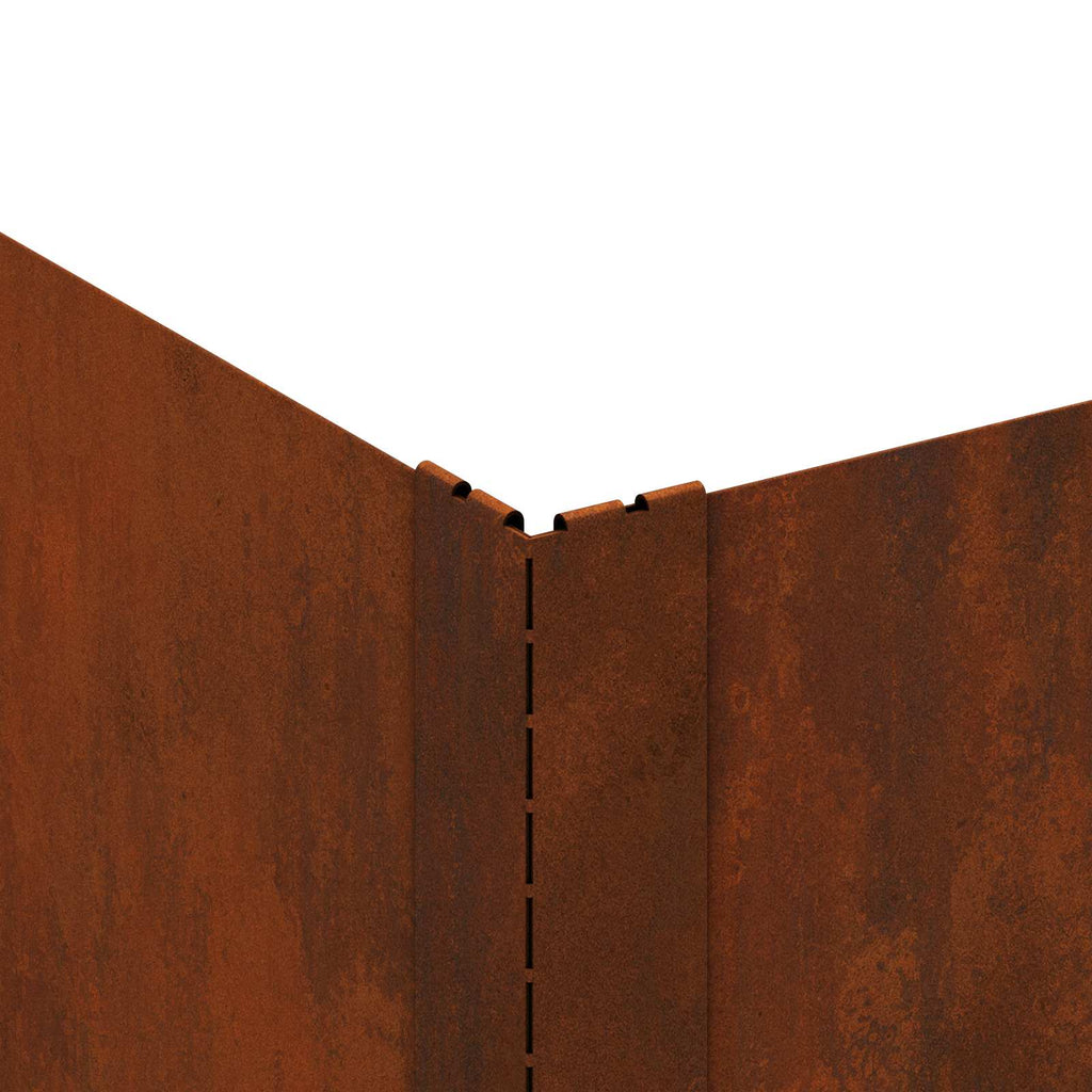 vidaXL Krawężnik do trawnika 60 x 60 x 20 cm Stal Rdzawy