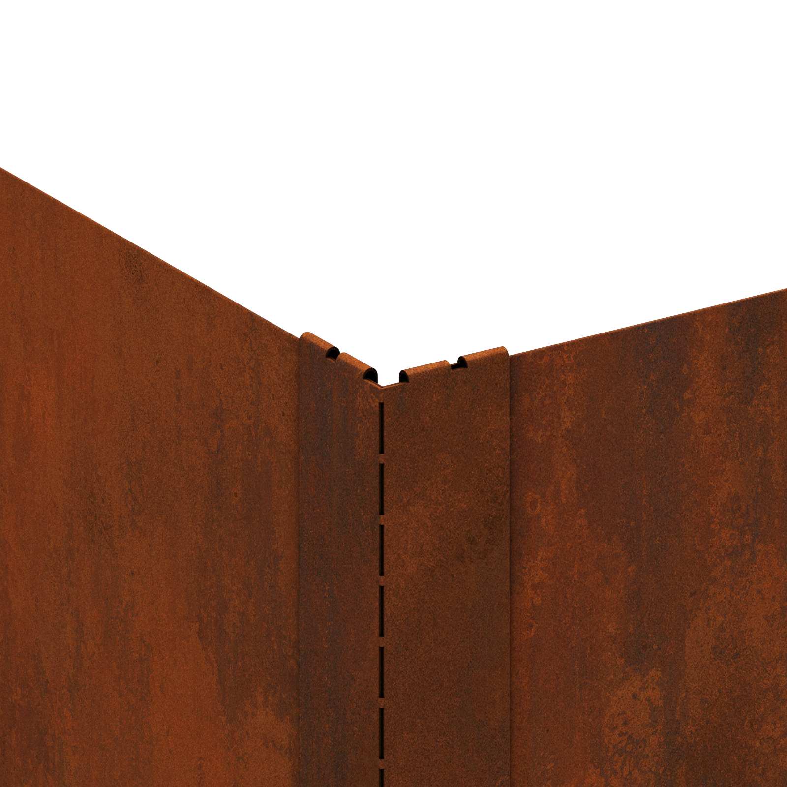 vidaXL Krawężnik do trawnika 60 x 60 x 20 cm Stal Rdzawy