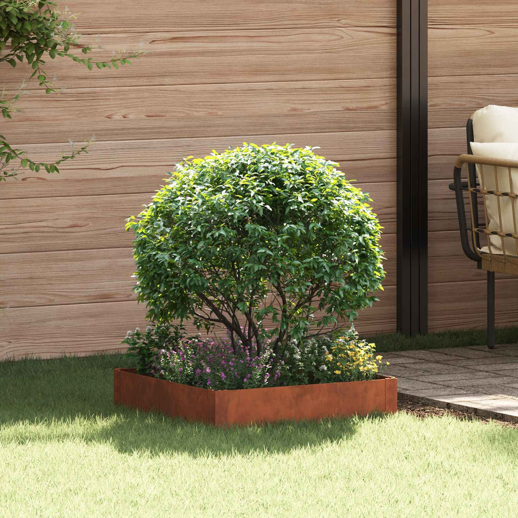 vidaXL Krawężnik do trawnika 60 x 60 x 20 cm Stal Rdzawy