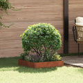 vidaXL Krawężnik do trawnika 60 x 60 x 20 cm Stal Rdzawy