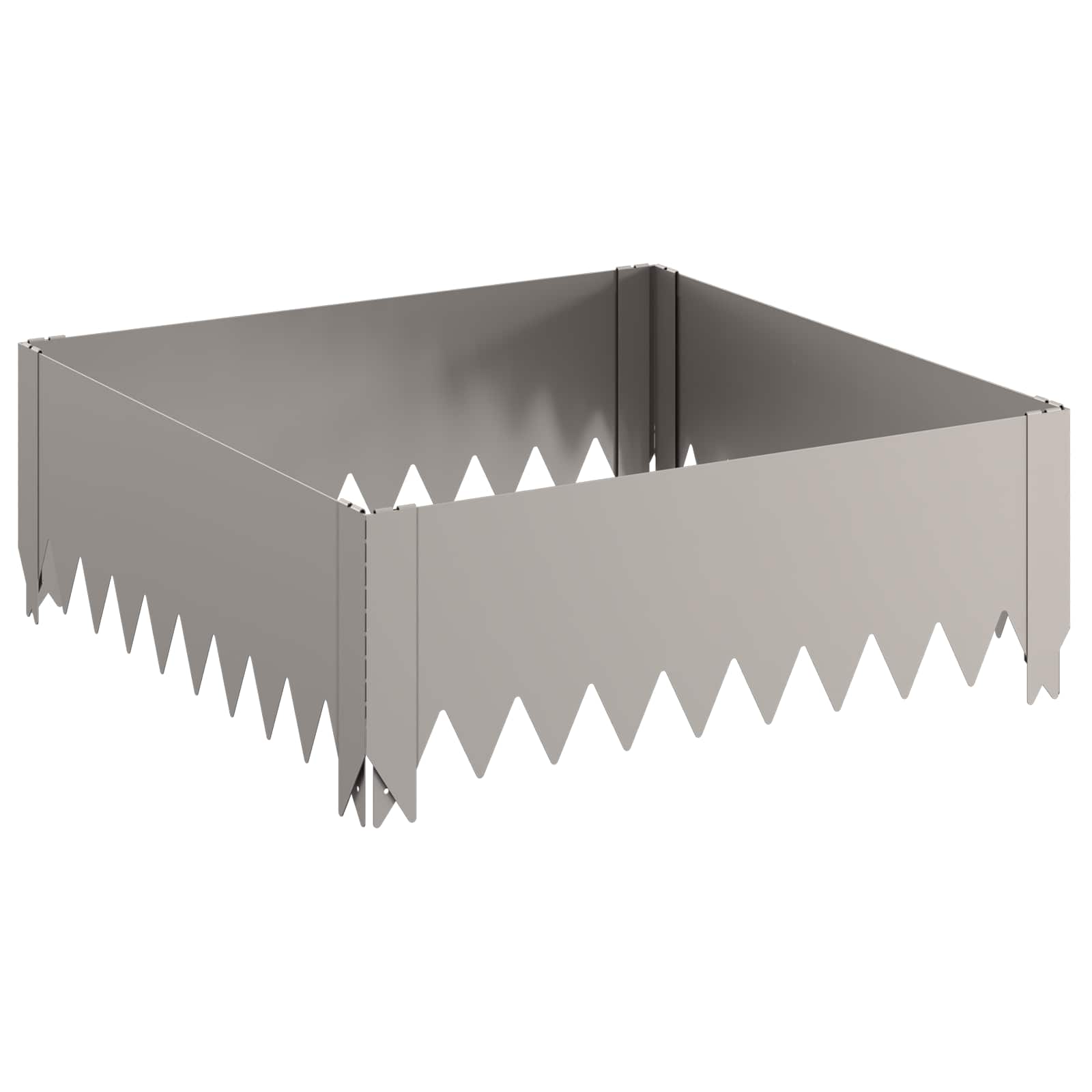 vidaXL Krawężnik do trawnika 60 x 60 x 20 cm Stal Rdzawy