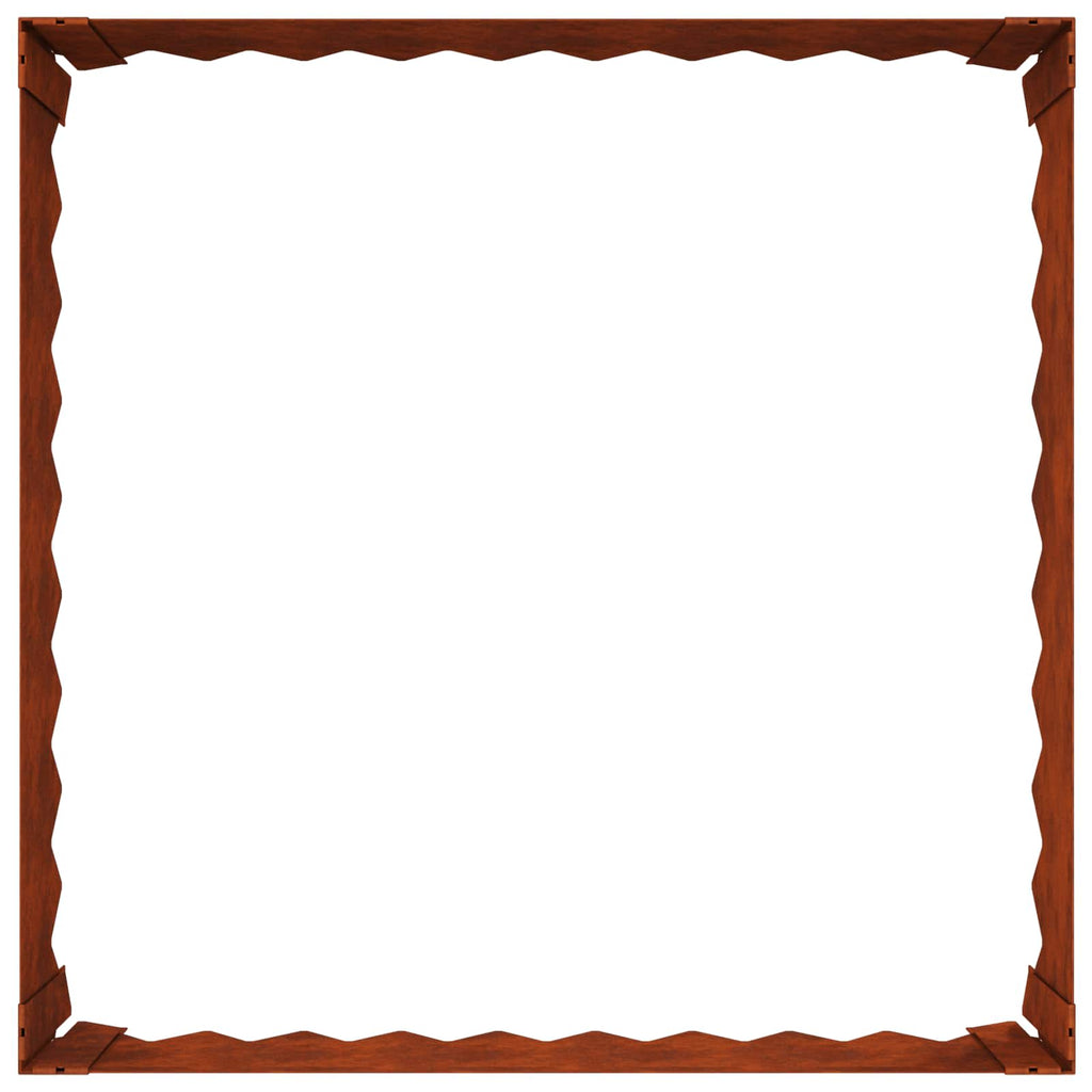 vidaXL Krawężnik do trawnika 60 x 60 x 20 cm Stal Rdzawy
