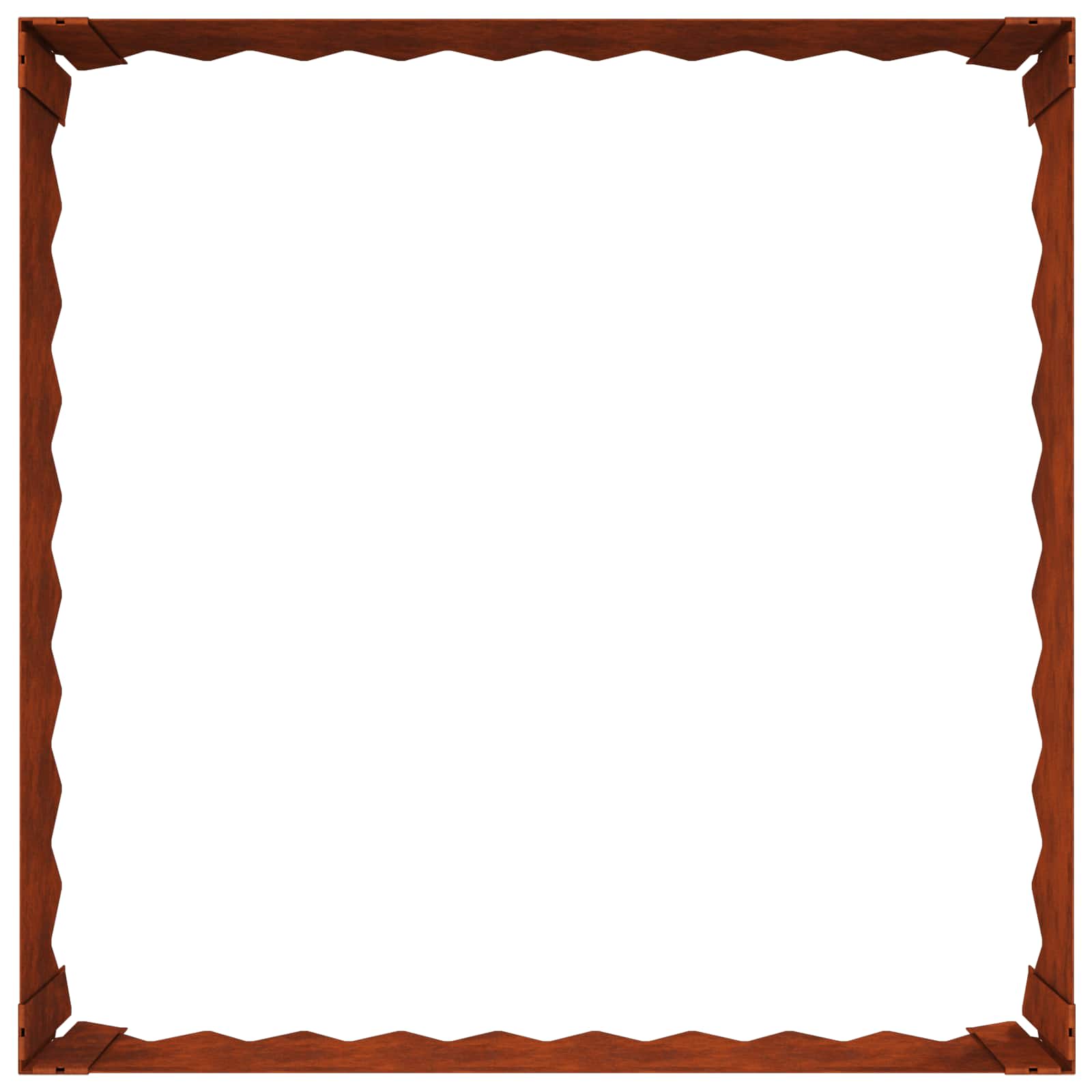 vidaXL Krawężnik do trawnika 60 x 60 x 20 cm Stal Rdzawy