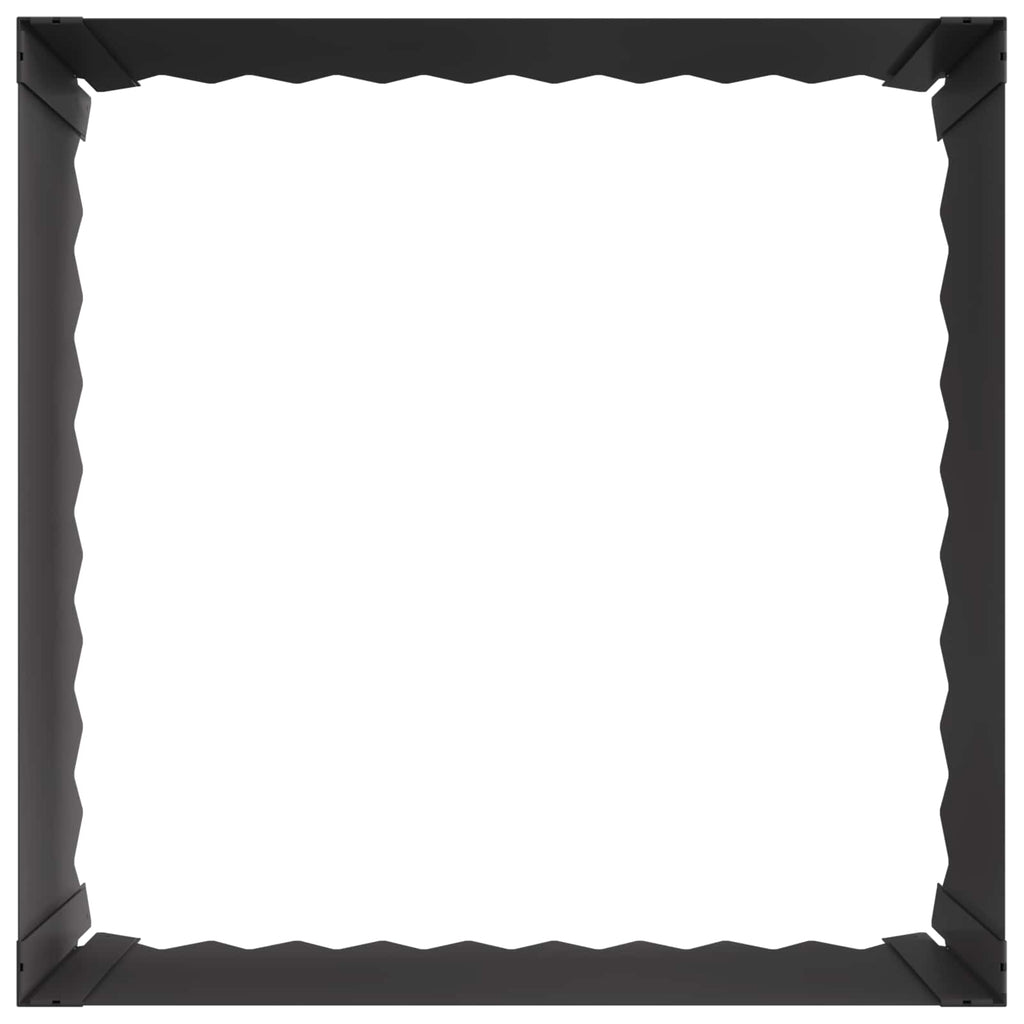 vidaXL Krawężnik do trawnika 60 x 60 x 35 cm Stal Czarny