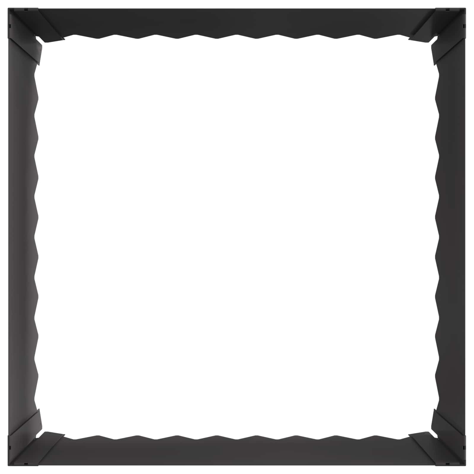 vidaXL Krawężnik do trawnika 60 x 60 x 35 cm Stal Czarny