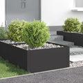 vidaXL Krawężnik do trawnika 4 pcs 60 x 60 x 35 cm Stal Czarny