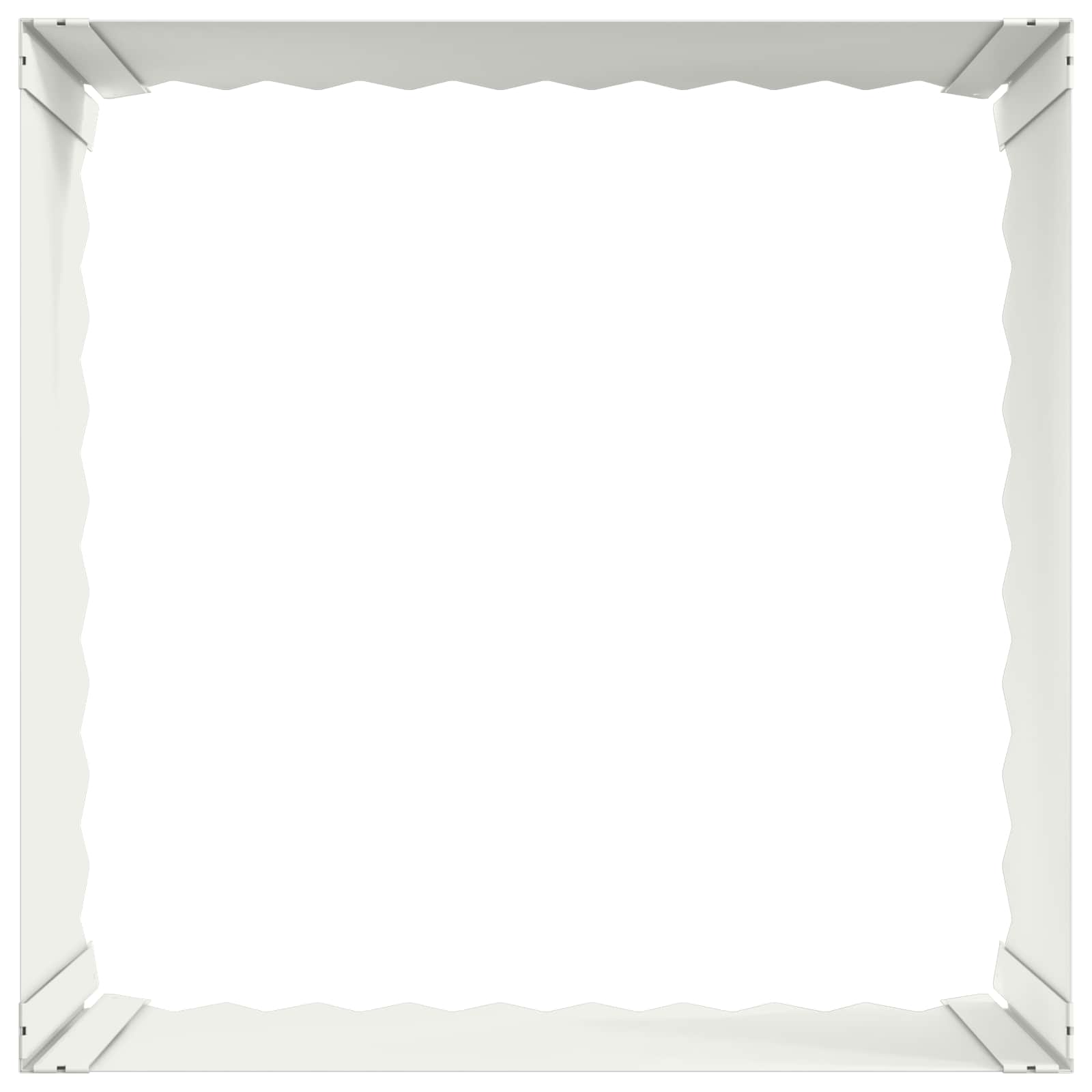 vidaXL Krawężnik do trawnika 60 x 60 x 35 cm Stal Biały