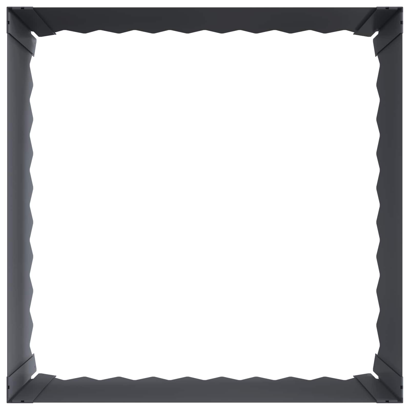 vidaXL Krawężnik do trawnika 60 x 60 x 35 cm Stal antracytowy
