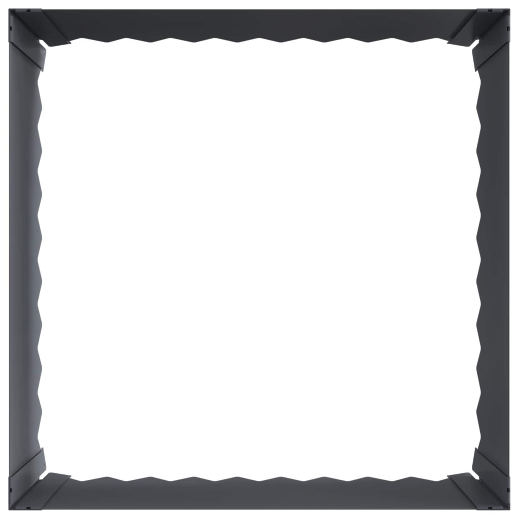 vidaXL Krawężnik do trawnika 4 pcs 60 x 60 x 35 cm Stal antracytowy