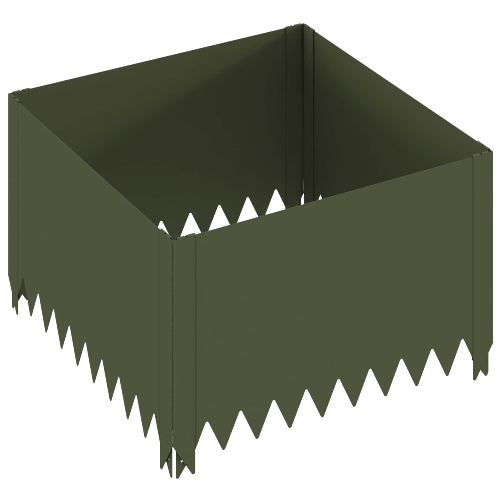vidaXL Krawężnik do trawnika 4 szt. 60 x 60 x 35 cm Stal